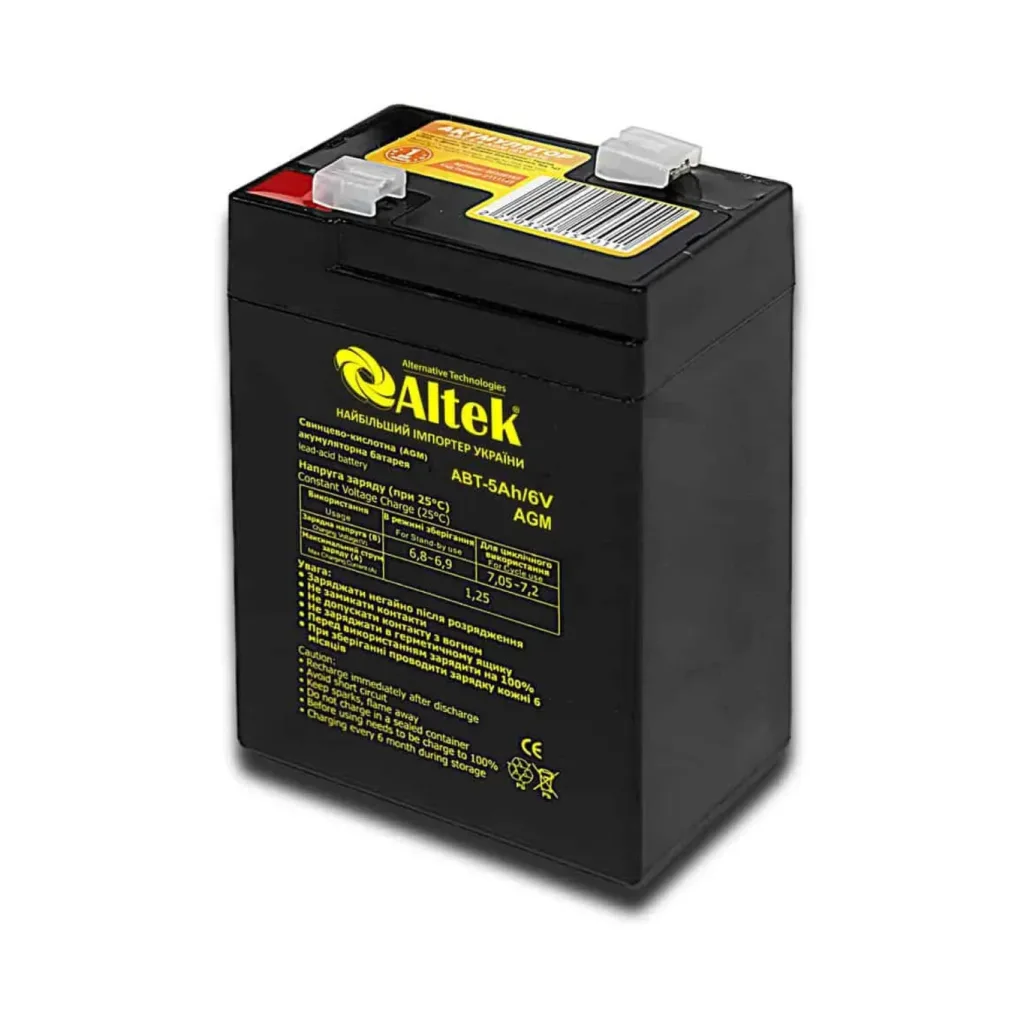 Акумулятор ALTEK ABT 5Аh 6V AGM
